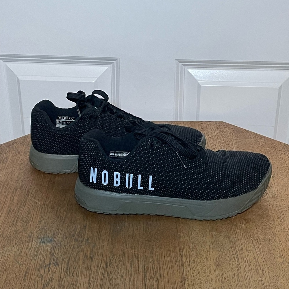 NOBULL Women’s SuperFabric Training Shoes Size 8 Black Gray CrossFit Gym Sneaker